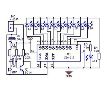 Плавающий светодиодный индикатор к звуковому модулю. Учимся паять
