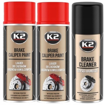 K2 КРАСНАЯ КРАСКА ДЛЯ ТОРМОЗНЫХ СУППОРТОВ 400мл