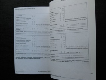 Сервисная книжка VW польская PL VW 1998 года оригинал