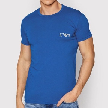 Emporio Armani t-shirt koszulka męska niebieska crew-neck S
