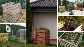 Садовый компостер, модульный деревянный компостер, кротовина ЭКО.