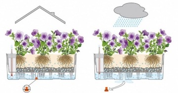 Balconera Cottage 50 цветочный горшок Lechuza черный графит