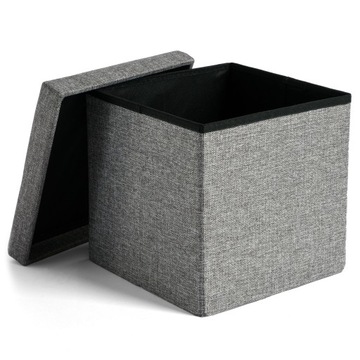 Складной тканевый пуф DIEGO серый размер L
