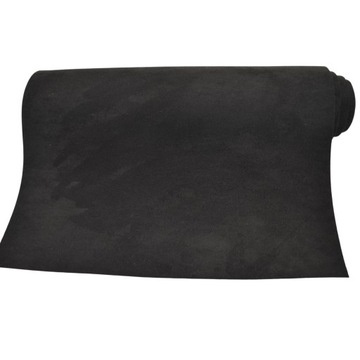 Обивка потолка черной замшей на поролоне толщиной 4 мм, ткань обивки автомобиля.