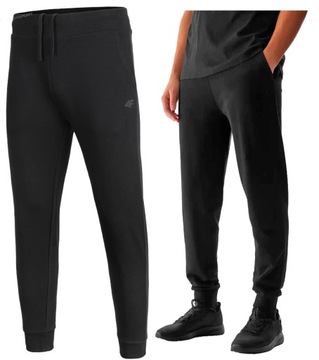 4F MĘSKIE SPODNIE DRESOWE DRESY BAWEŁNA / rozm L