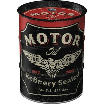 Skarbonka MOTOR OIL USA metalowa puszka prezent