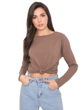 Wygodna BLUZKA DAMSKA BAWEŁNIANA longsleeve - S