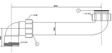УДЛИНЕНИЕ ДЛЯ СИФОНА MCALPINE СИФОН