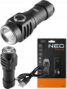 НЕО АККУМУЛЯТОРНЫЙ ФОНАРЬ USB 500лм SST20 10Вт LED