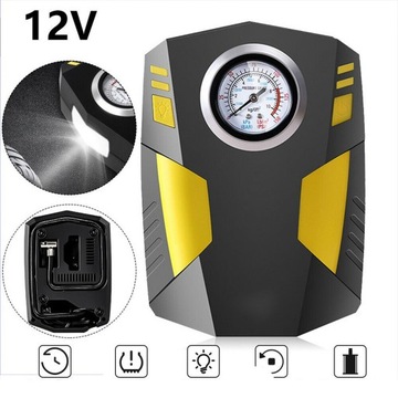 АВТОМОБИЛЬНЫЙ КОМПРЕССОР НАСОС КОМПРЕССОР С МАНОМЕТРОМ 12В