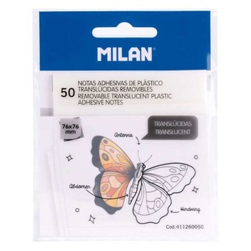 Karteczki samoprzylepne przezroczyste 50 szt Milan