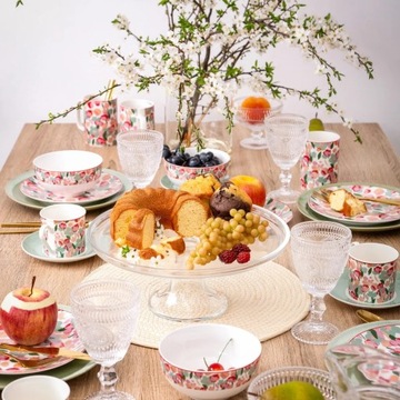 Фарфоровая кофейная чайная чашка Altom Design Grace с блюдцем 260 мл