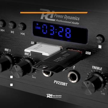 2-зонный усилитель 100 Вт USB SD BT FM светодиодный пульт дистанционного управления