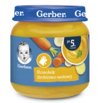 Obiadek Rosołek Drobiowo-Wołowy od 5 miesiąca 125 g Gerber