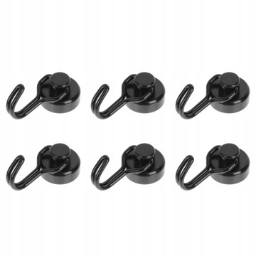 6 sztuk Magnetyczny wieszak Pojedynczy hak ścienny