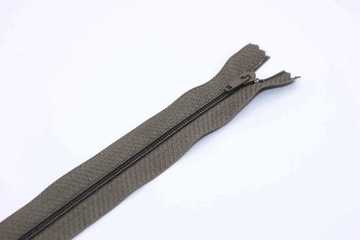 Zamek błyskawiczny spiralny 18 cm szaro - beżowy