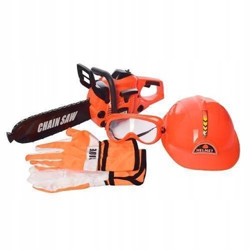 Мотор Бензопила Шлем Очки Перчатки