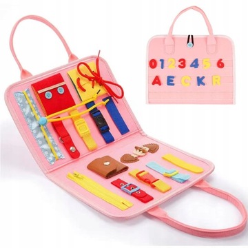 КНИГА СЕНСОРНАЯ МАНИПУЛЯЦИОННАЯ ДОСКА МОНТЕССОРИ