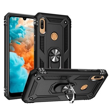 ETUI PANCERNE ARMOR RING DO HUAWEI Y6 2019 + SZKŁO