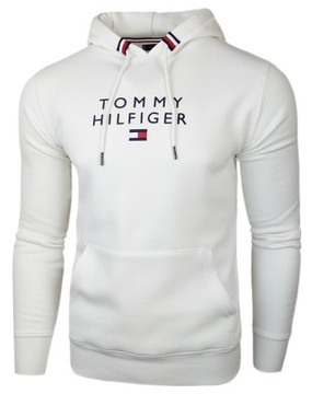 Tommy Hilfiger Bluza męska Bluza z kapturem Bluza kangurka IVORY r. XXL + N