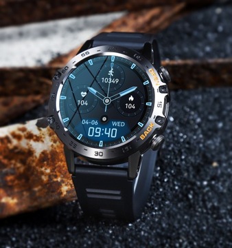 SMARTWATCH ZEGAREK MĘSKI AK52S ROZMOWY SPORT POMIARY SMS MENU PL