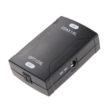 Konwerter SPDIF cyfrowy Coaxial do Toslink Adapter