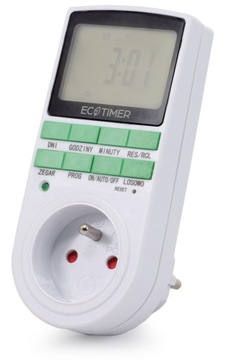 Программатор времени, цифровой таймер, выключатель питания, еженедельное польское меню, PL