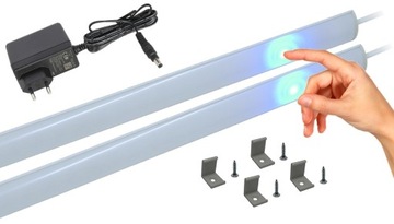 Listwa meblowa narożna LED szafkę 2x50cm REGULACJA