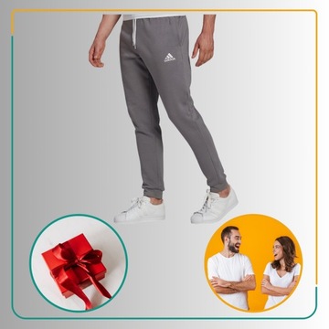 Spodnie Męskie Adidas Dresowe Szare Bawełniane Entrada 22 Sweat Pants XL