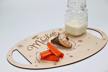 Тарелка-поднос для молока для Деда Мороза.