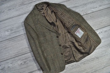 HARRIS TWEED Marynarka Tweedowa Jodełka Barutti 26