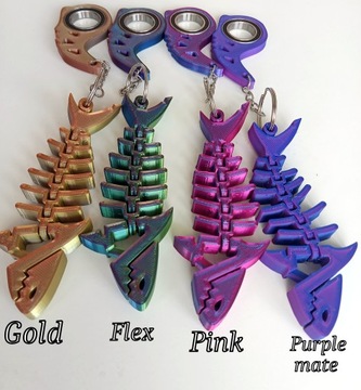 Keyspinner Keyrambit + Shark TikTok Key - брелок PINK FLUO