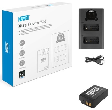 Зарядное устройство Newell DL-USB-C и два аккумулятора LP-E17 для Canon