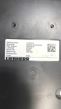 LIEBHERR 11840083 538Z Панель дисплея 950228.203/950228