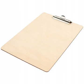 CLIPBOARD DREWNIANY A4 PODKŁADKA Z KLIPSEM DESKA PODSTAWKA