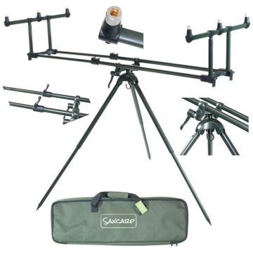 Stojak Tripod Karpiowy Saxcarp 90107 – Stabilny, Regulowany, Na 3 Wędki