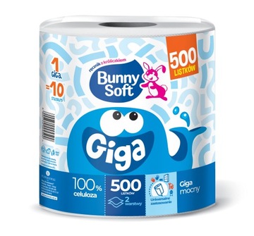 Ręcznik Papierowy GIGA Bunny Soft 500 listków Celuloza