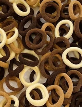 Резинки для волос каштановые 50 шт.