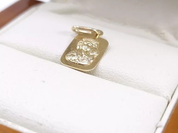 КРАСИВЫЙ ЗОЛОТОЙ КУЛОН С БОЖИЕЙ МАТЕРЬЮ P585 0.67G