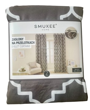 Zasłony Oxford na przelotkach 138x250cm 2 szt. MAROKO