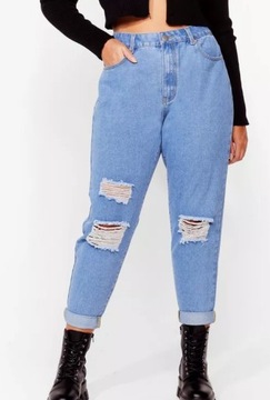 NASTY GAL PLUS SIZE JEANSY BOYFRIEND 50 1Z1E6_A*