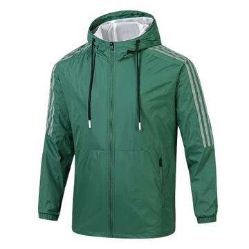 Three bar men's couple hooded jacket spring thin