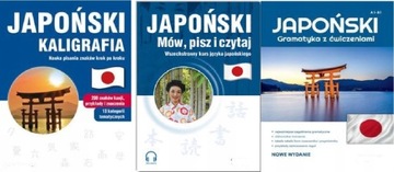 Japoński - Kaligrafia + Mów, pisz + Gramatyka ćw.