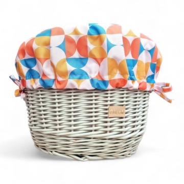 Koszyk na Rower Wiklinowy na Haki z Wkładem Wodoodporny WikliBox - OLIWKOWY