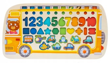 ДЕРЕВЯННЫЙ ПАЗЛ-СОРТИРОВКА ИГРУШКА 6 В 1 МОНТЕССОРИ