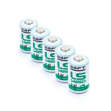 5x Baterie litowe Saft LS14250 LS 14250 3,6V 1/2AA