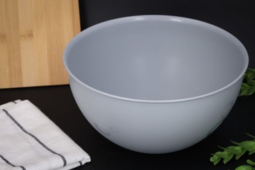 Миска пластиковая с крышкой для чипсов, салатов, шашлыка, серая миска, БОЛЬШАЯ, 3л