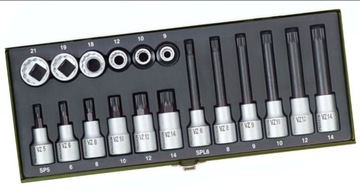 Набор головок бит PROXXON PR23296 1/2 XZN 5–21 мм