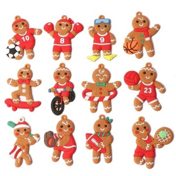 12 Pcs Gingerbread Man Christmas Tree Decorat