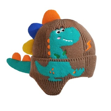 Śliczna czapka z uszami inozaura, wiatroszcze